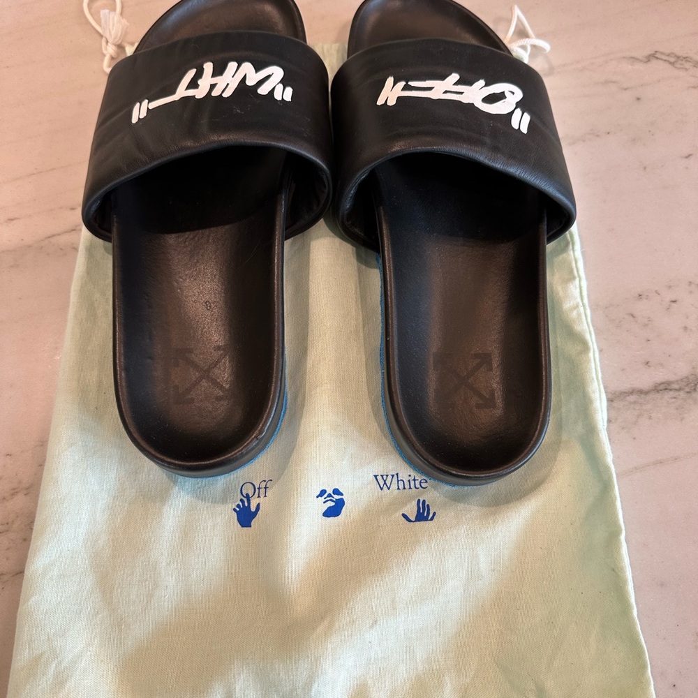 Men’s Black Off-White Slides